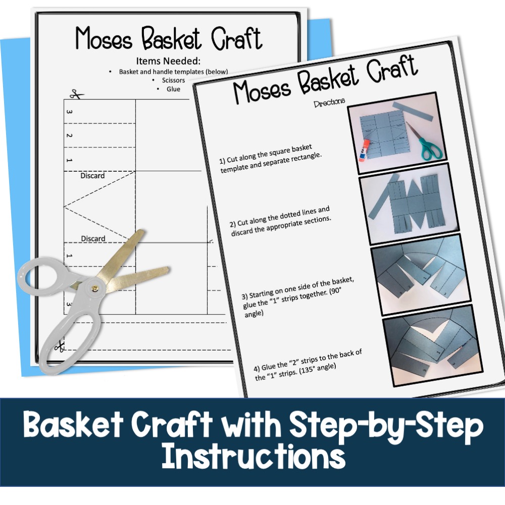 Baby Moses Basket Craft Template
